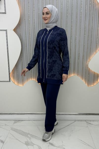 Ahude Pantolonlu Takım Lacivert