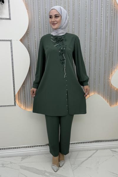 Aşkın pantolonlu takım Haki