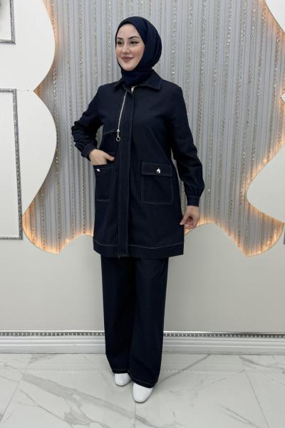 Atlas Pantolonlu Takım Lacivert