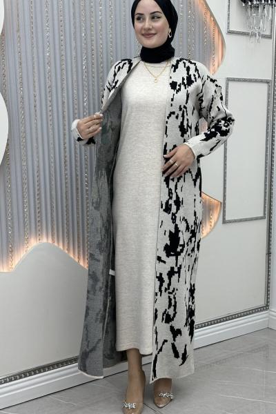 Ayperi Elbiseli Hırka Krem