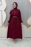Azize Elbise Bordo