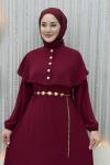Azize Elbise Bordo