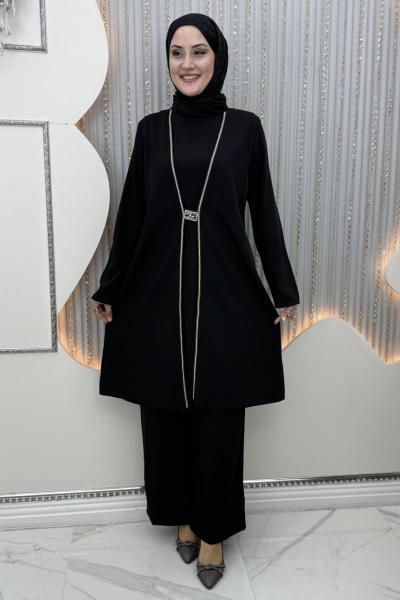 Beliz pantolonlu takım Siyah