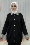 Büklüm Pantolonlu Takım Siyah