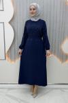 Büşra Elbise Lacivert