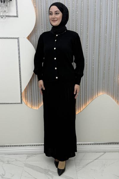 Çiğdem Etekli Takım Siyah