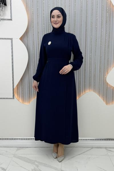 Dilruba Elbise Lacivert