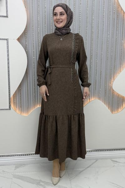 Diva Elbise Kahverengi