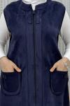 Diyar Süet Yelek Lacivert
