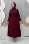 Esila Elbise Bordo