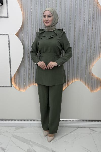 Firuze Pantolonlu Takım Haki