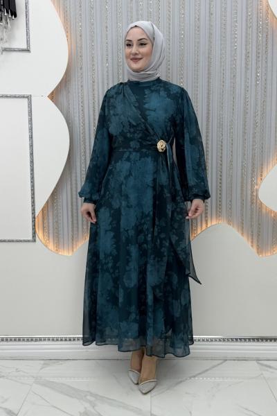 Gece Baharı Elbise Zümrüt