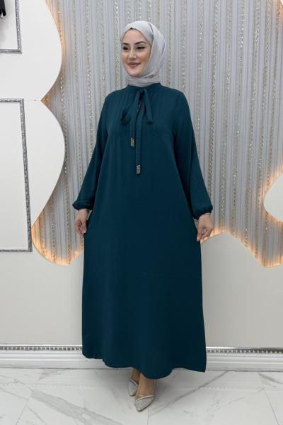 Gökçe Elbise Petrol Yeşili