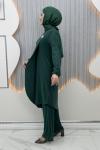 Gülümser Pantolonlu Takım  Zümrüt
