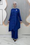Gülümser Pantolonlu Takım  Mavi