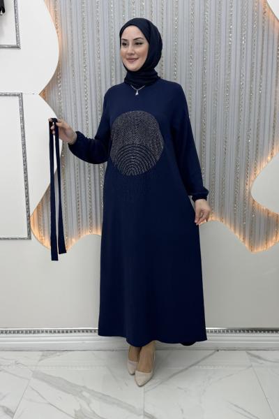 Hipnoz Elbise Lacivert