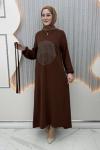 Hipnoz Elbise Kahverengi