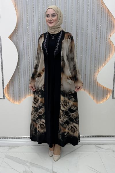 İlkin Elbiseli Hırka Siyah