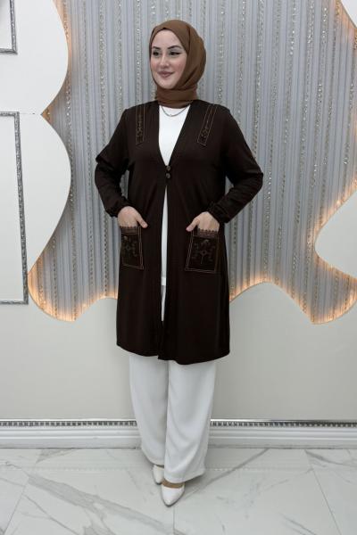 İzel Hırka Kahverengi