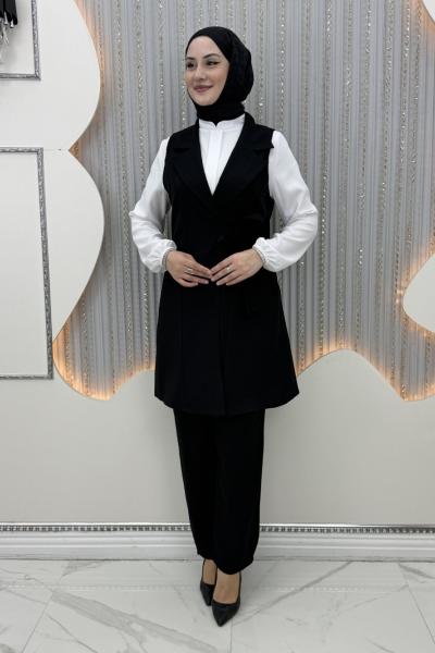 Kader Pantolonlu 3’lü Takım  Siyah