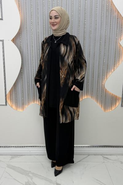 Kadriye Pantolonlu Takım Siyah