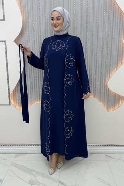 Kıymet Yelekli Elbise Lacivert