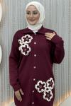 Kua Pantolonlu Takım Bordo