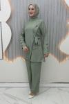 Kübra Pantolonlu Takım Mint Yeşili