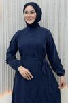 Kupra Elbise Lacivert
