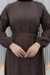 Kupra Elbise Kahverengi