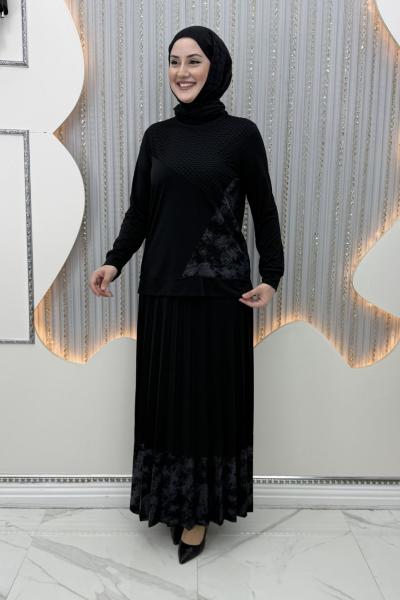 Kuzgun Etekli Takım Siyah