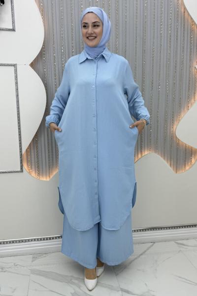 Lina Pantolonlu Takım Mavi