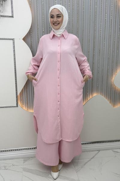 Lina Pantolonlu Takım Pembe