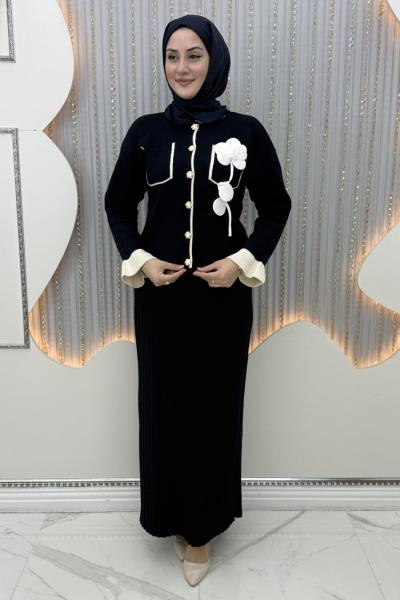 Melda Etekli Takım Lacivert