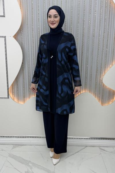 Melek 3’lü takım Lacivert