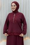 Merve Etekli Takım Bordo