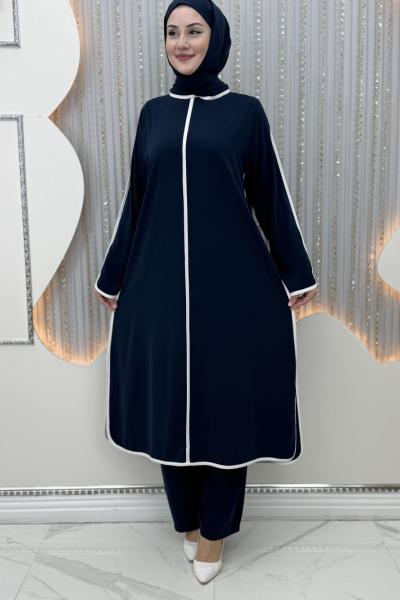 Meryemce Pantolonlu Takım Lacivert