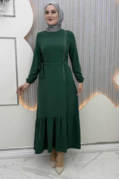 Müjgan elbise Zümrüt