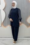 Nela Pantolonlu Takım Lacivert