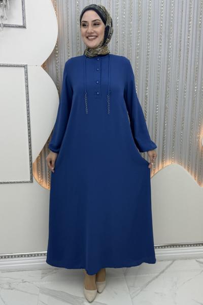 Nepal zincirli elbise Mavi