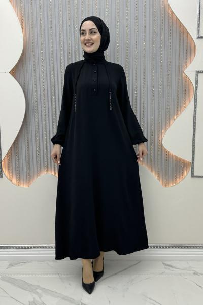 Nepal zincirli elbise Siyah