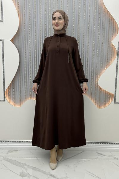 Nepal zincirli elbise Kahverengi