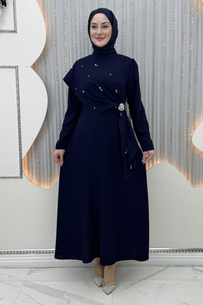 Parıltı Abiye Lacivert