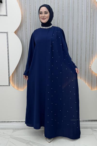 Perlina Abiye Lacivert