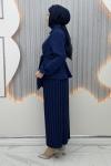 Pırıltı Etekli Takım Lacivert