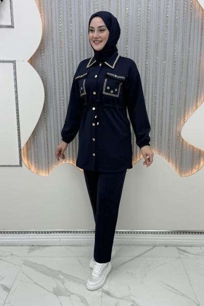 Şaheser Pantolonlu Takım Lacivert