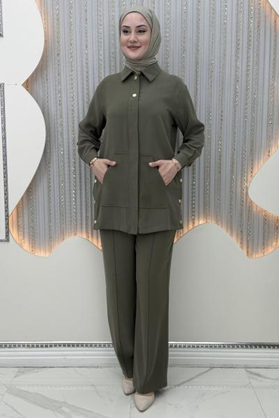 Sahra Pantolonlu Takım  Haki