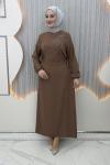 Sare Elbise Kahverengi