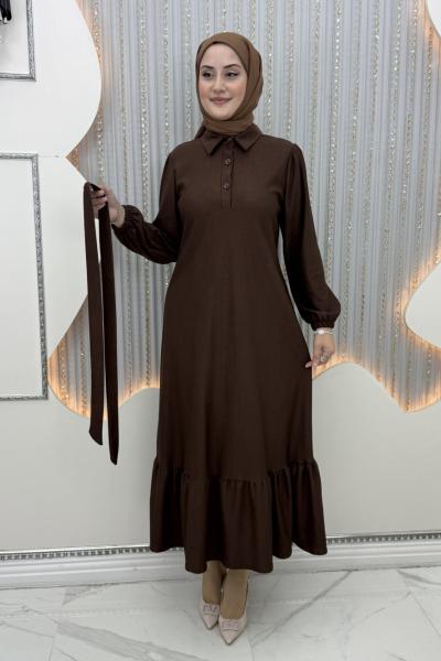 Selove Elbise Kahverengi