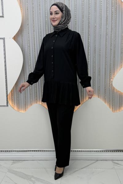 Suna Pantolonlu Takım Siyah